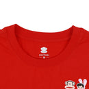 PAUL FRANK 女款短版朋友小標T 深紅