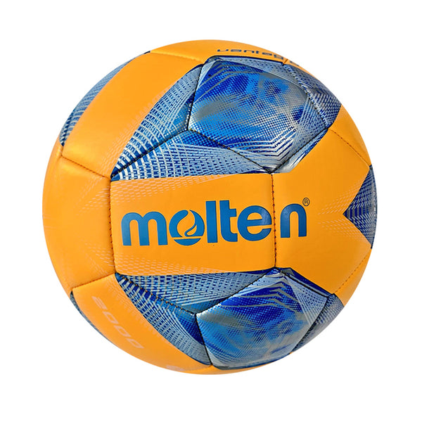 MOLTEN #4 TPU機縫足球-亮面設計 橘藍