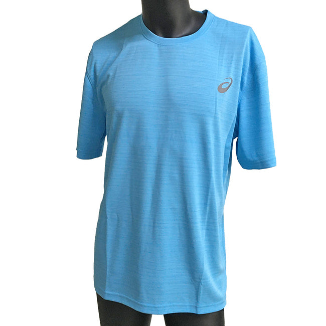 ASICS 運動排汗短袖T恤-水藍