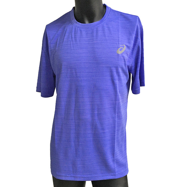 ASICS 運動排汗短袖T恤-紫