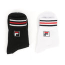 FILA 黑底+白底黑線