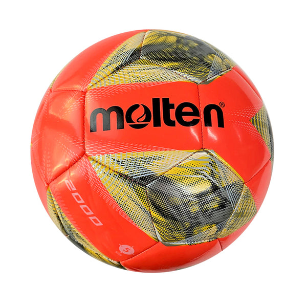 MOLTEN #4 TPU機縫足球-亮面設計 紅黃