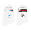 FILA 白底粉線+白底綠線